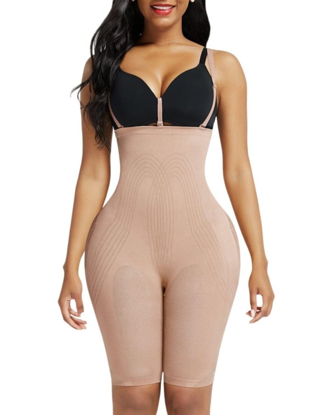 Plus Size Nude Shapewear 3XL/4XL | Mesh Buttock | Detachable Straps